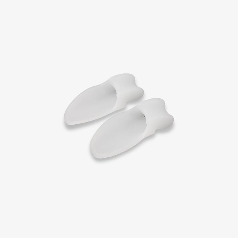Hallux valgus silikonskydd med tåspridare från sidan