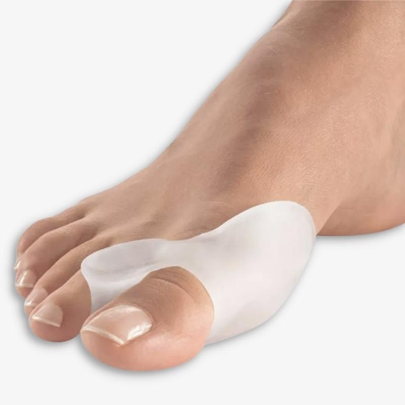 Hallux valgus silikonskydd med tåspridare närbild